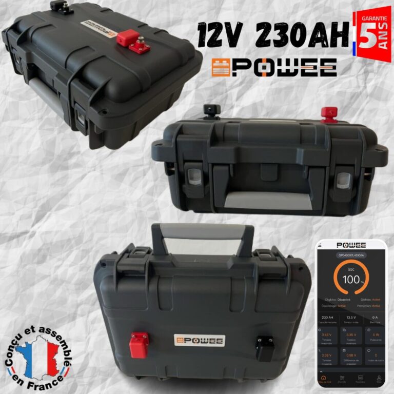 Batterie lithium (LiFePO4) 12V 230Ah Powee