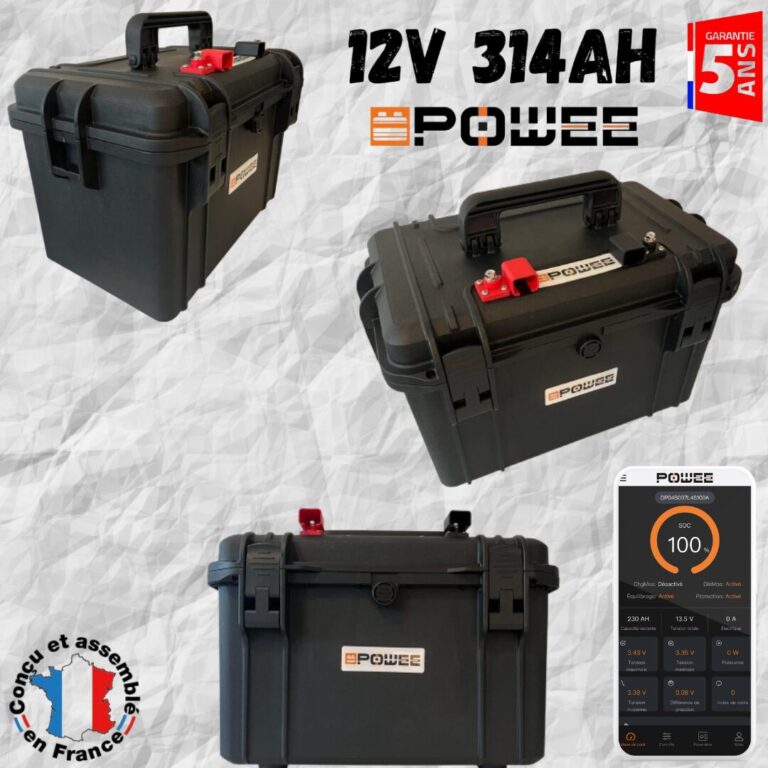 Batterie lithium (LiFePO4) 12V 314Ah Powee