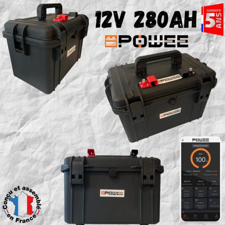 Batterie lithium (LiFePO4) 12V 280Ah Powee